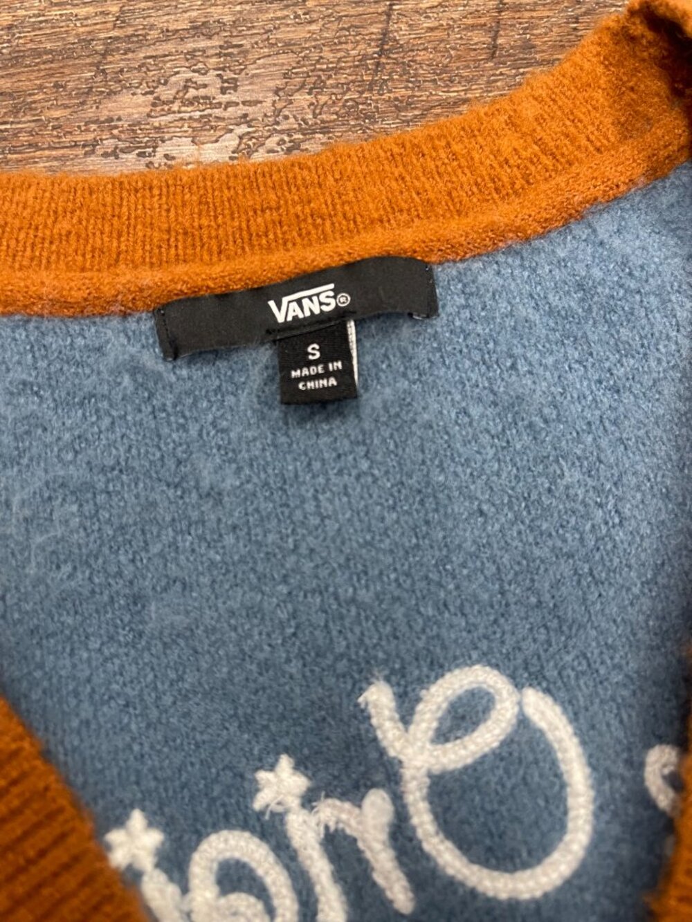 Vans Original Checkerboard Co. 66 Smiley Colorblock Cardigan Size S - Picture 8 of 9